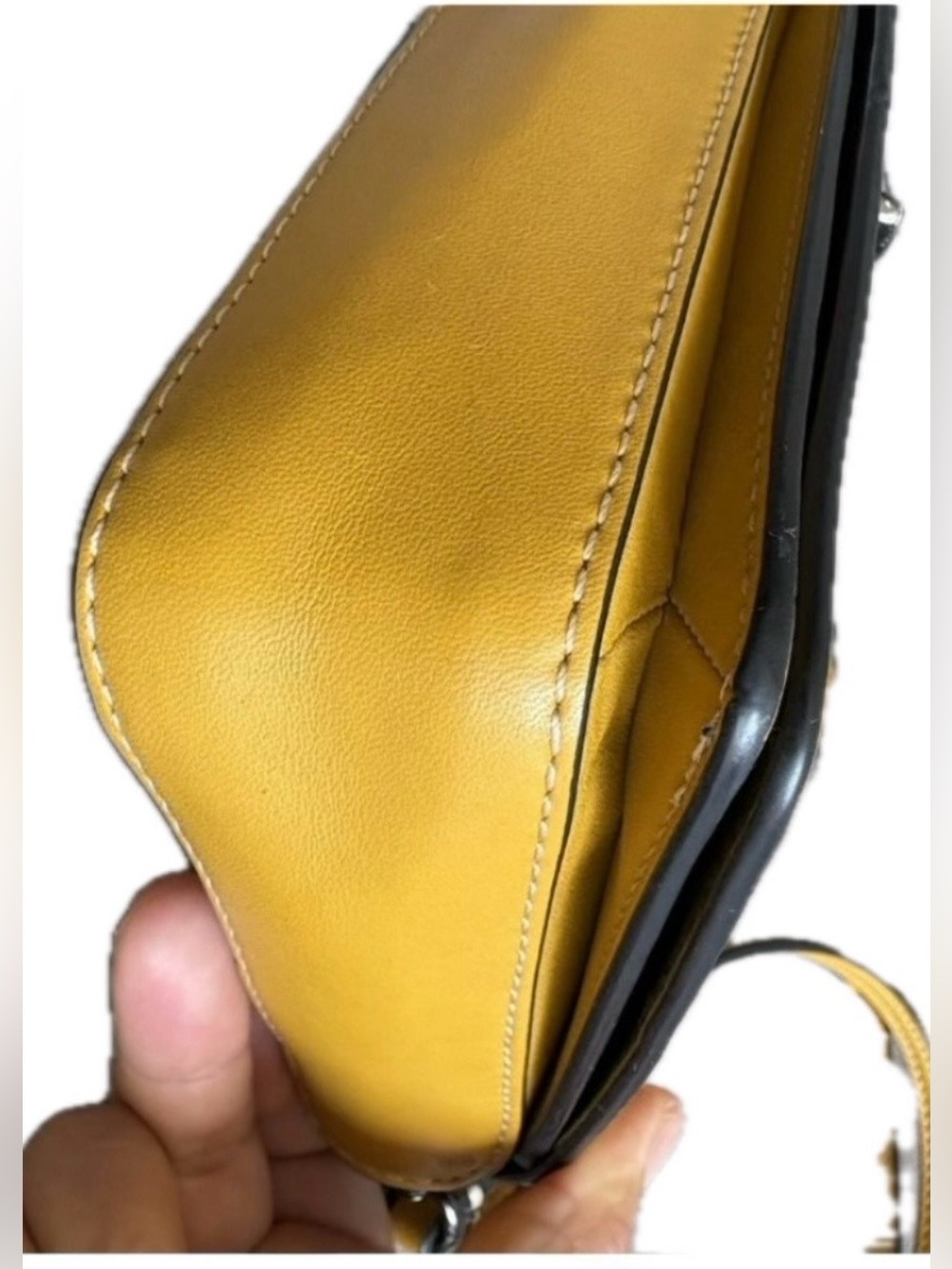 COACH x DISNEY 1941 Dinky Skating Mickey Mouse Yellow CrossBody Leather Bag 3793 - Picture 10 of 14